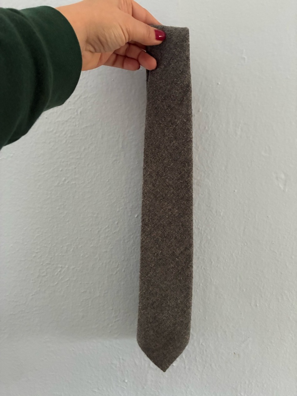 Vintage Gray Wool Tie